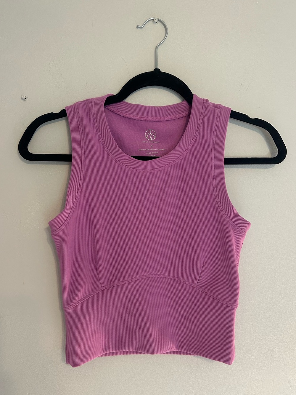 Move Theology Women’s Sleeveless Ribbed Crop Tank Top - Pink